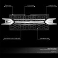 Black/Chrome Badgeless Honeycomb Mesh Front Grille for Silverado 1500 (2019–2022)