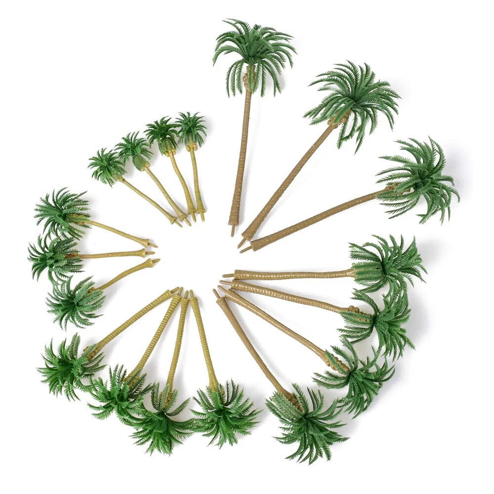 45pcs Coconut Palm Trees for HO N Scale Train Railroad Diorama