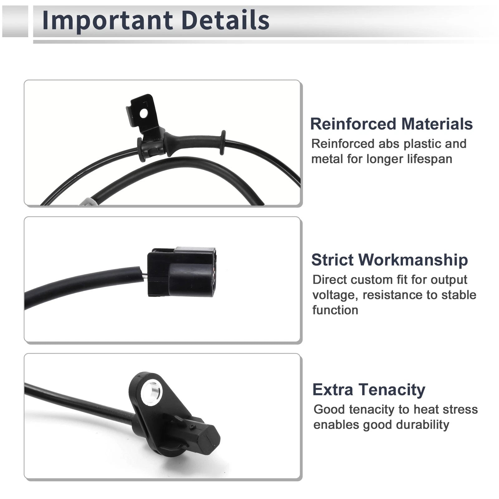 ABS Wheel Speed Sensor No. 95670D8000 for KIA KX3 (2015–2019)