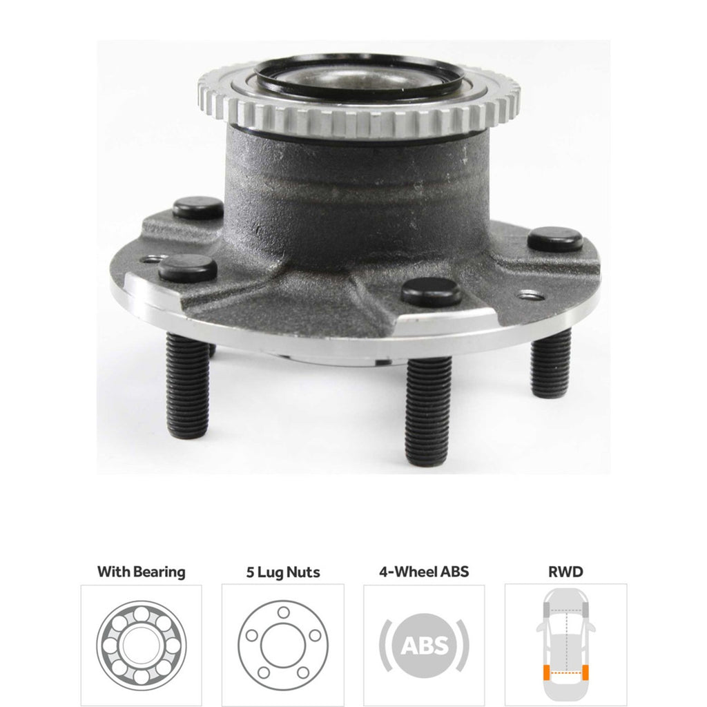 Wheel Hubs for Mazda 626 (1993–1997) Rear Left & Right with Bearing & ABS Ring