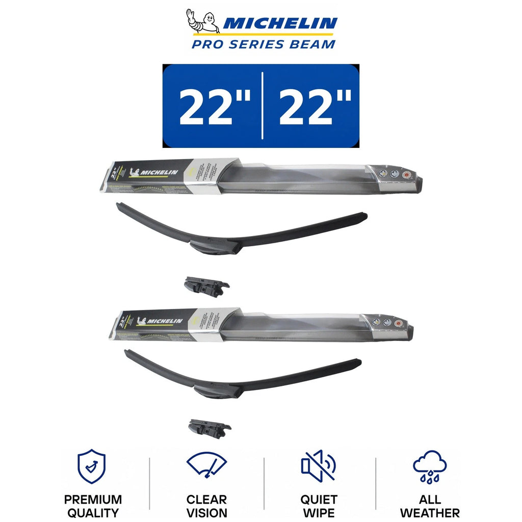 Set of 2 Michelin Pro Series Beam Wiper Blades for Audi S6 (1995)