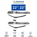 Set of 2 Michelin Pro Series Beam Wiper Blades for Audi S6 (1995)