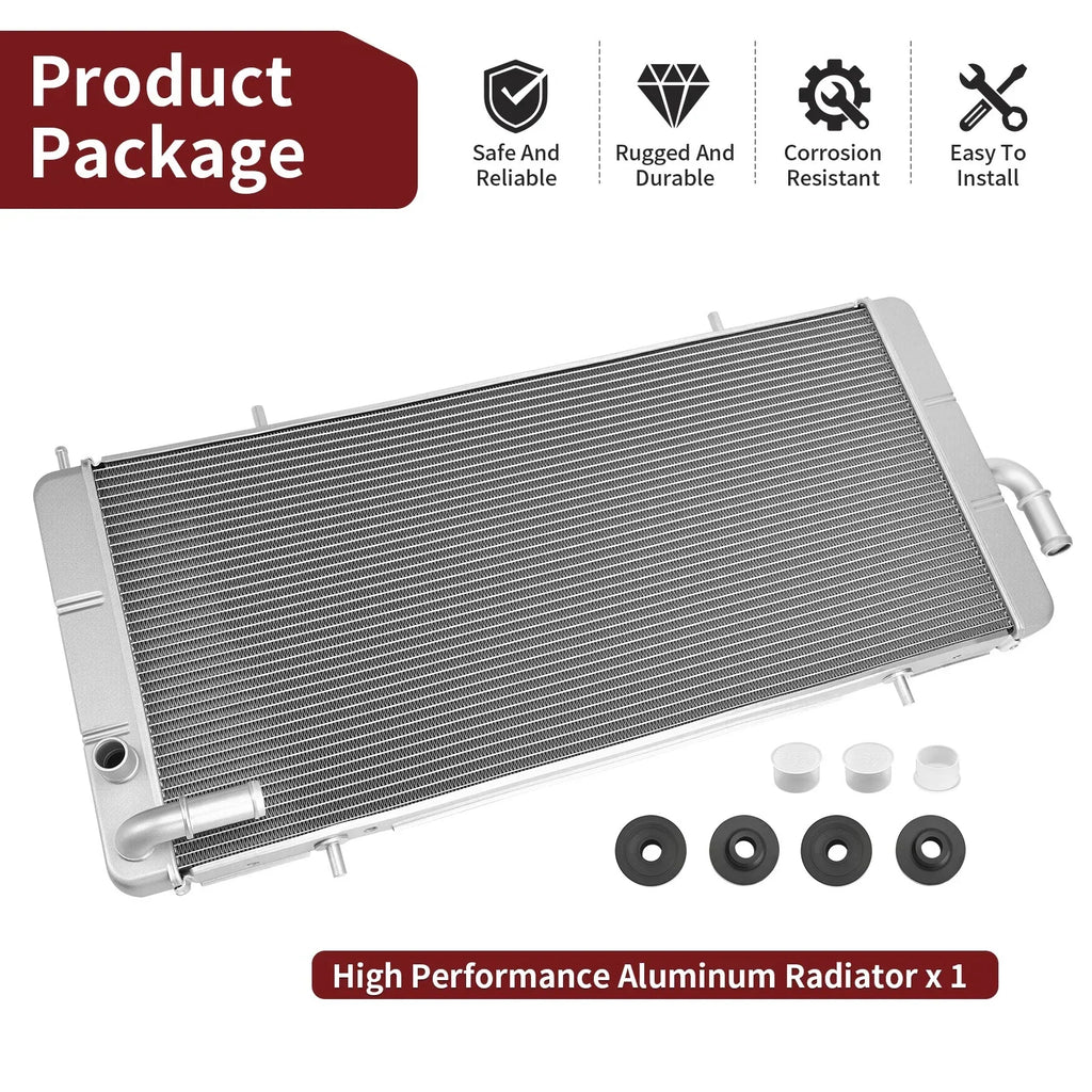 Aluminum Radiator + Mount Bushing for Polaris RZR Turbo XP S 4 (2019–2020)