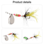 3X Metal Spinner Bait Hard Bait Fishing Lure with Continuous Flash