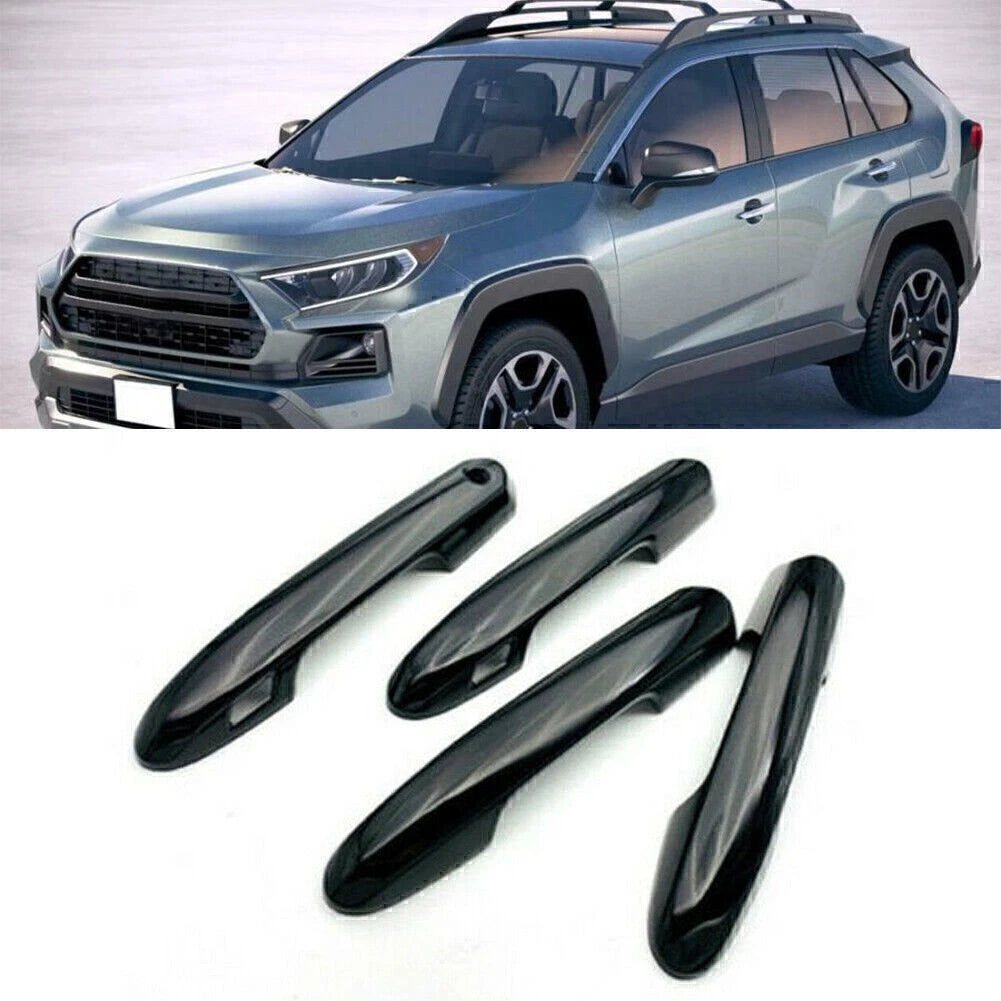 Set of 4 Car Door Side Handle Covers for Toyota RAV4 (2019–2020) Black