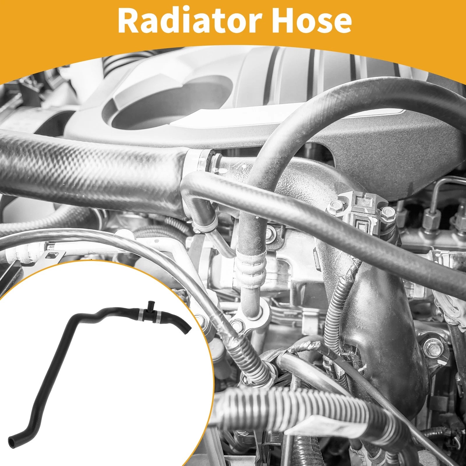 Radiator Hose for BMW X5 (2011–2013), X6 (2011–2014) No. 11537589949 Rubber