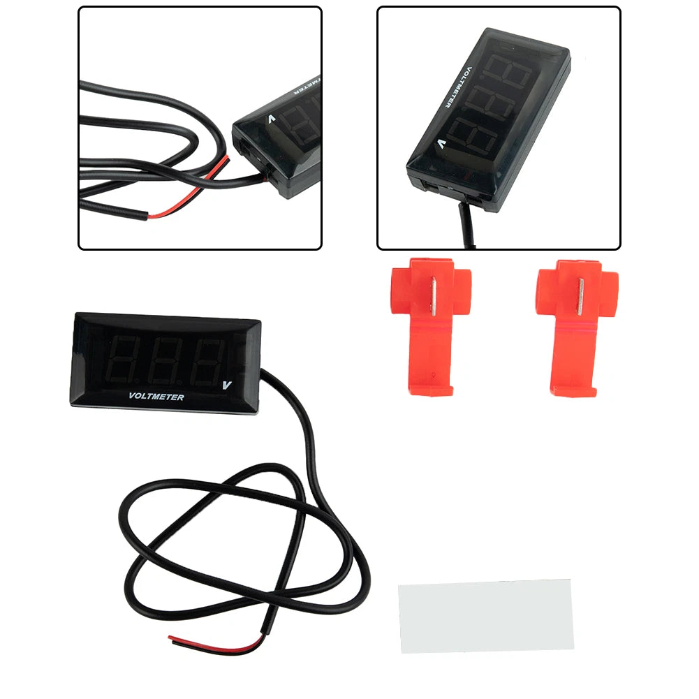 Digital Voltmeter Monitor for Cars Motorcycles (12V)