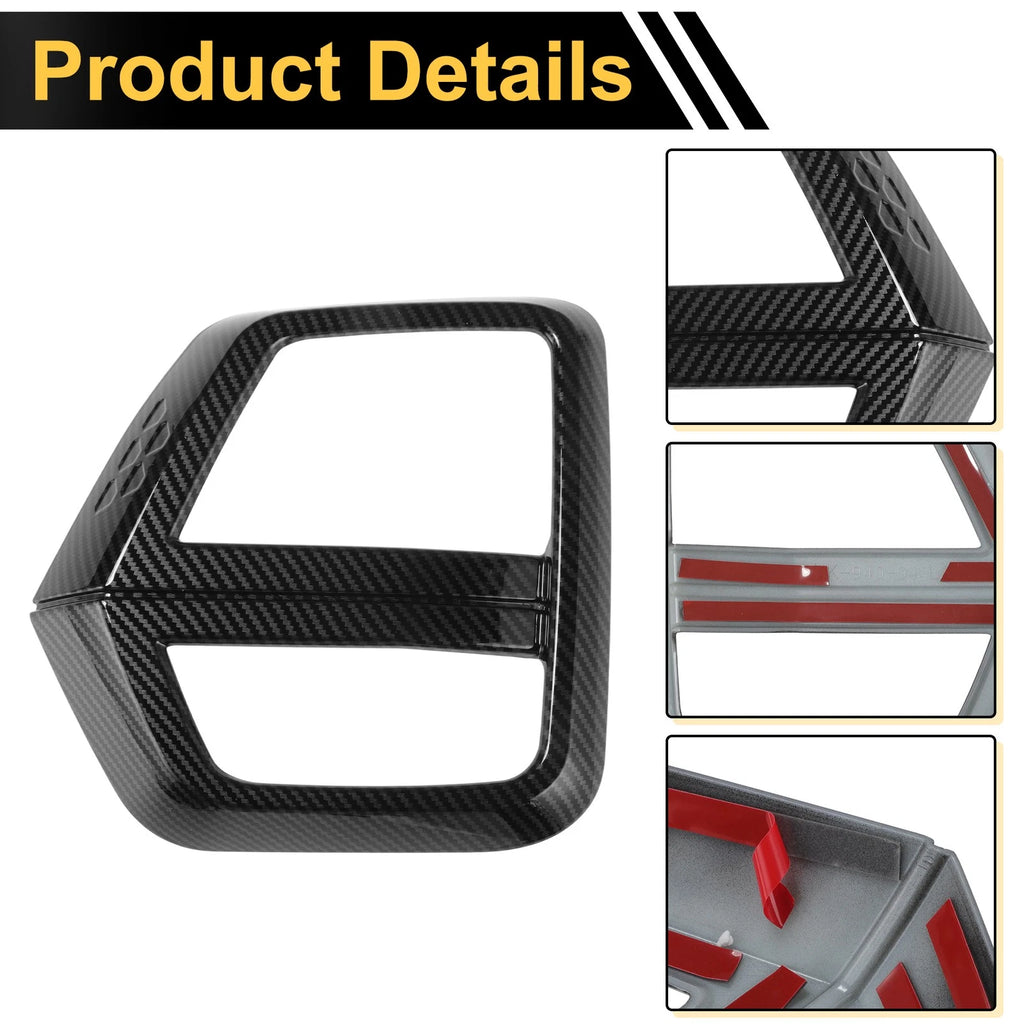 Fog Light Cover Trim Set of 2 for Chevrolet Colorado  Carbon Fiber Black