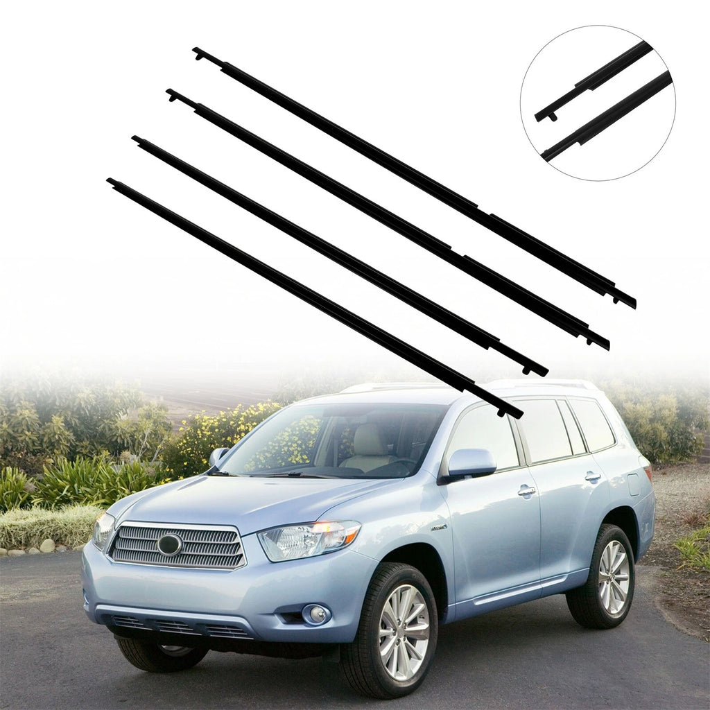 Window Scraper Seal Belt Weatherstrip for Toyota Highlander (2008–2010)