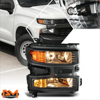Right Side Headlight for Chevy Silverado 1500 LTD (2019–2022) Black Clear