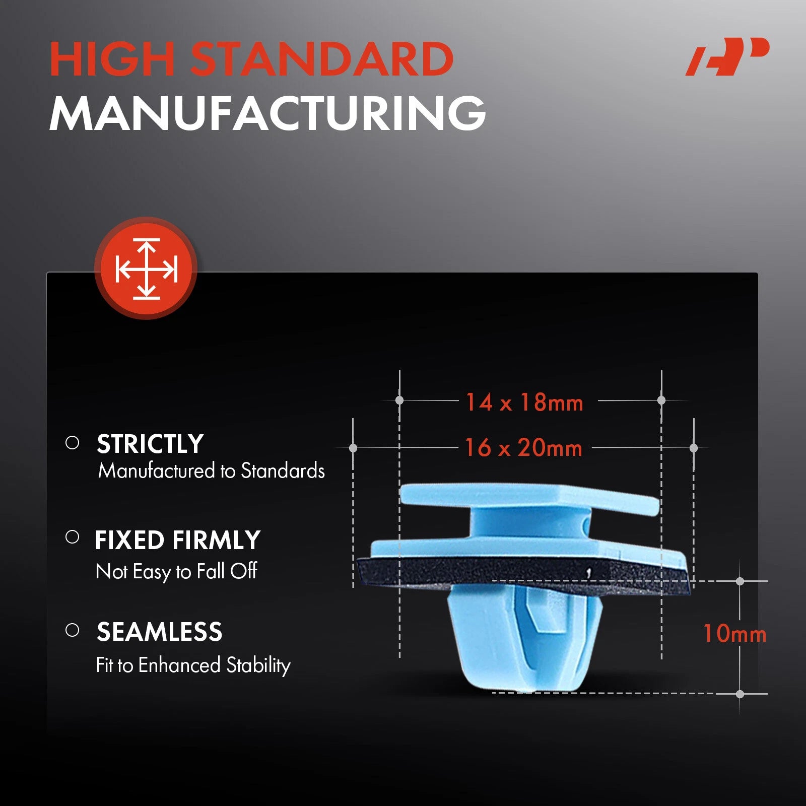 30Pcs 10mm Nylon Door Moulding Clip Retainer for Hyundai Kia