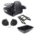 Backrest Pad Speakers Mount Rack for Harley Touring (2014–2026)