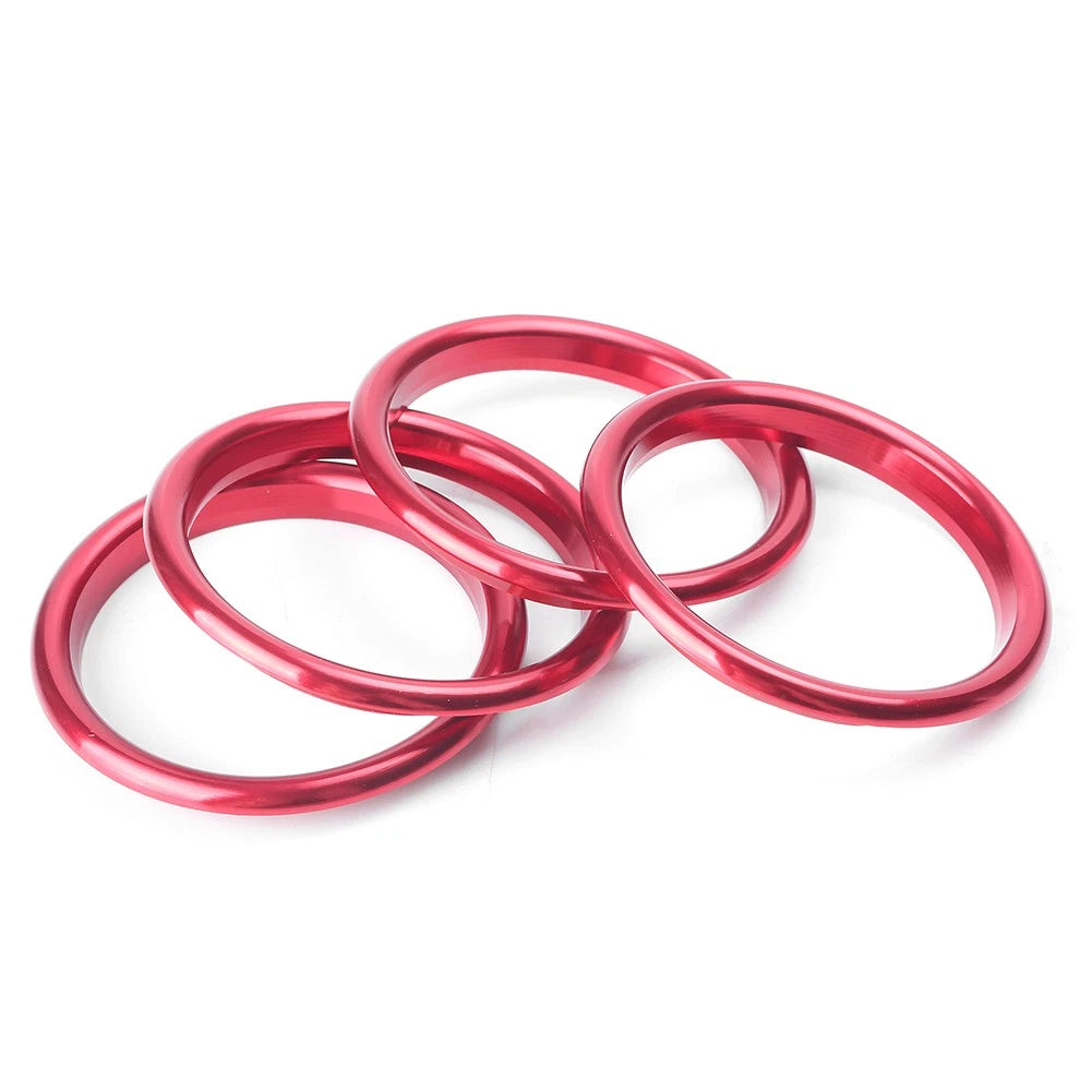 Set of 4 Red Air Vent Cover Outlet Rings for Audi A3 8V (2012–2019)