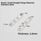 Foldable Stainless Steel Hinge for Flip Window Cabinets (6x1.2x0.2cm)