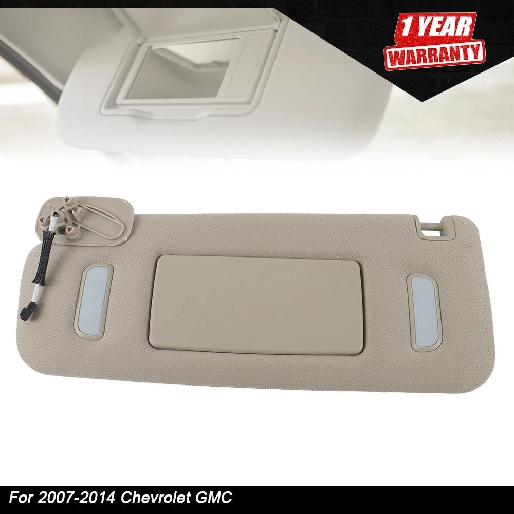 Driver Side Sun Visor Shade for Chevrolet GMC (2007–2014) Gray