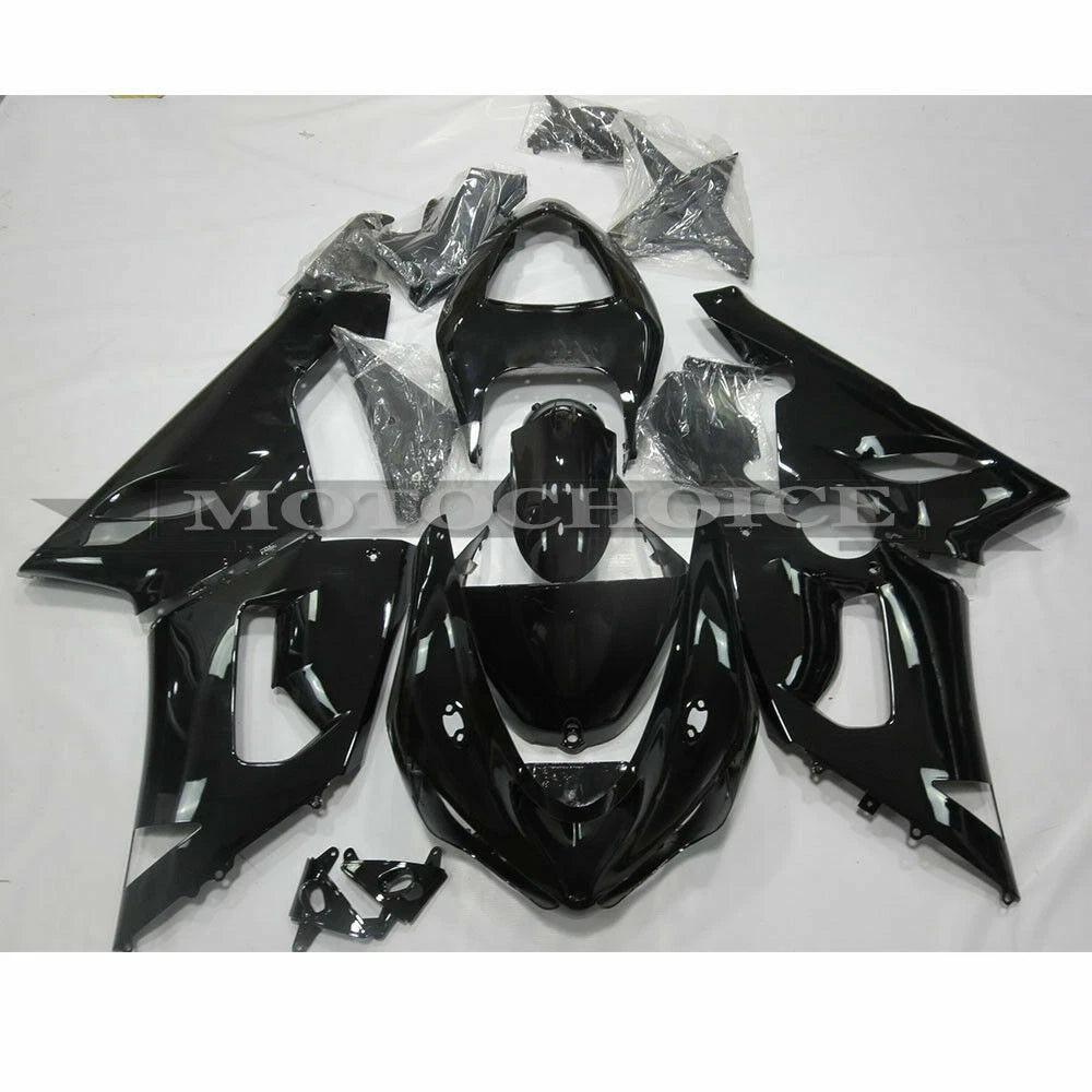 Gloss Black Fairing Kit for Kawasaki Ninja ZX6R (2005–2006) ABS Bodywork