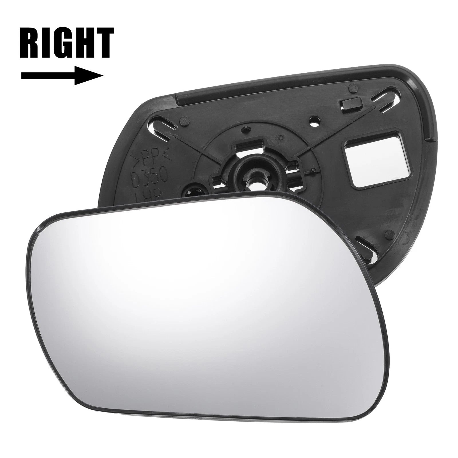 Right Side Mirror Glass w/ Backing Plate for Mazda 3 6 (2006–2008)