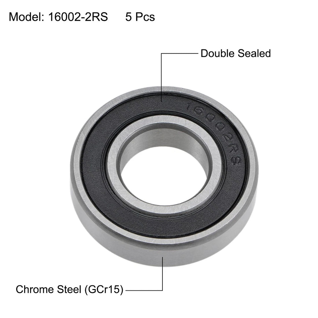 Set of 5 Ball Bearings 15x32x8mm Double Sealed Chrome Steel for Various Models