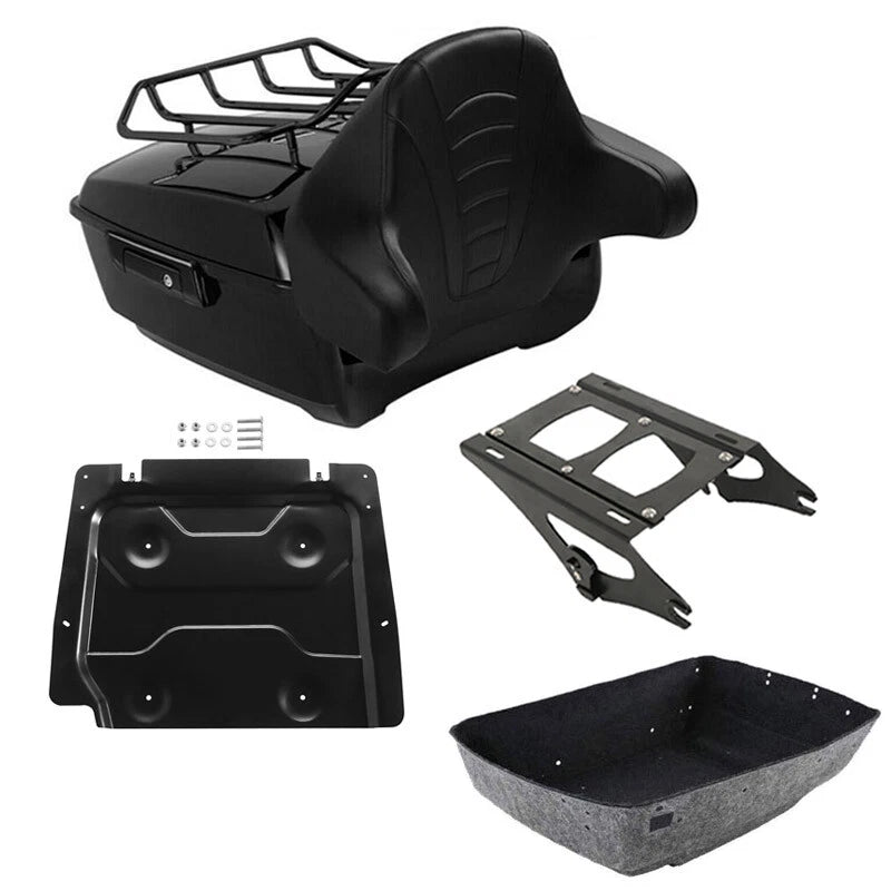 Trunk Pad Backrest Mount Rack Base Plate for Harley Touring (2014–2026)