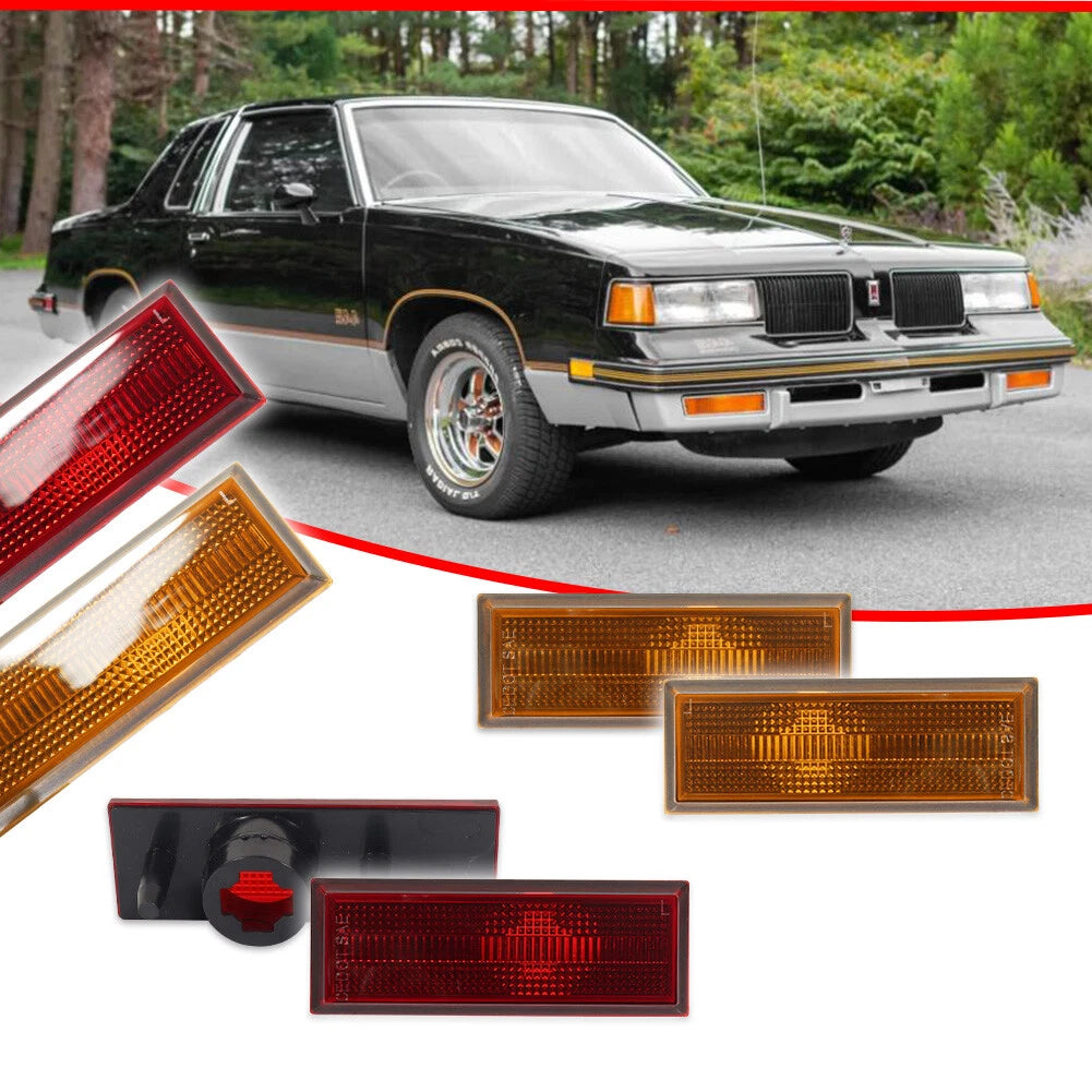Set of 2 Side Marker Light Covers for Oldsmobile Cutlass 442 (1981–1988)