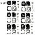 6X Carburetor Gasket Kit for ECHO SRM 2100 GT2150 (Zama RB-64 C1U-K47)