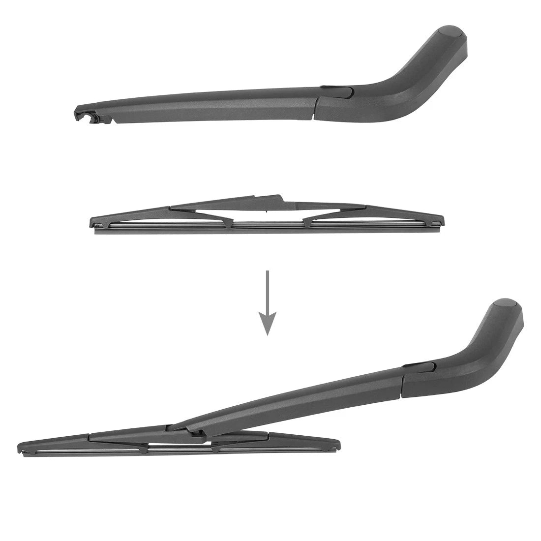 Set of 2 Rear Windshield Wiper Blade Arms 380mm for Chevy Spark (2013–2015) Spark EV (2014–2016)