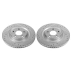 Set of 2 Powerstop Brake Discs for Audi A4 Quattro S4 A6 Q5
