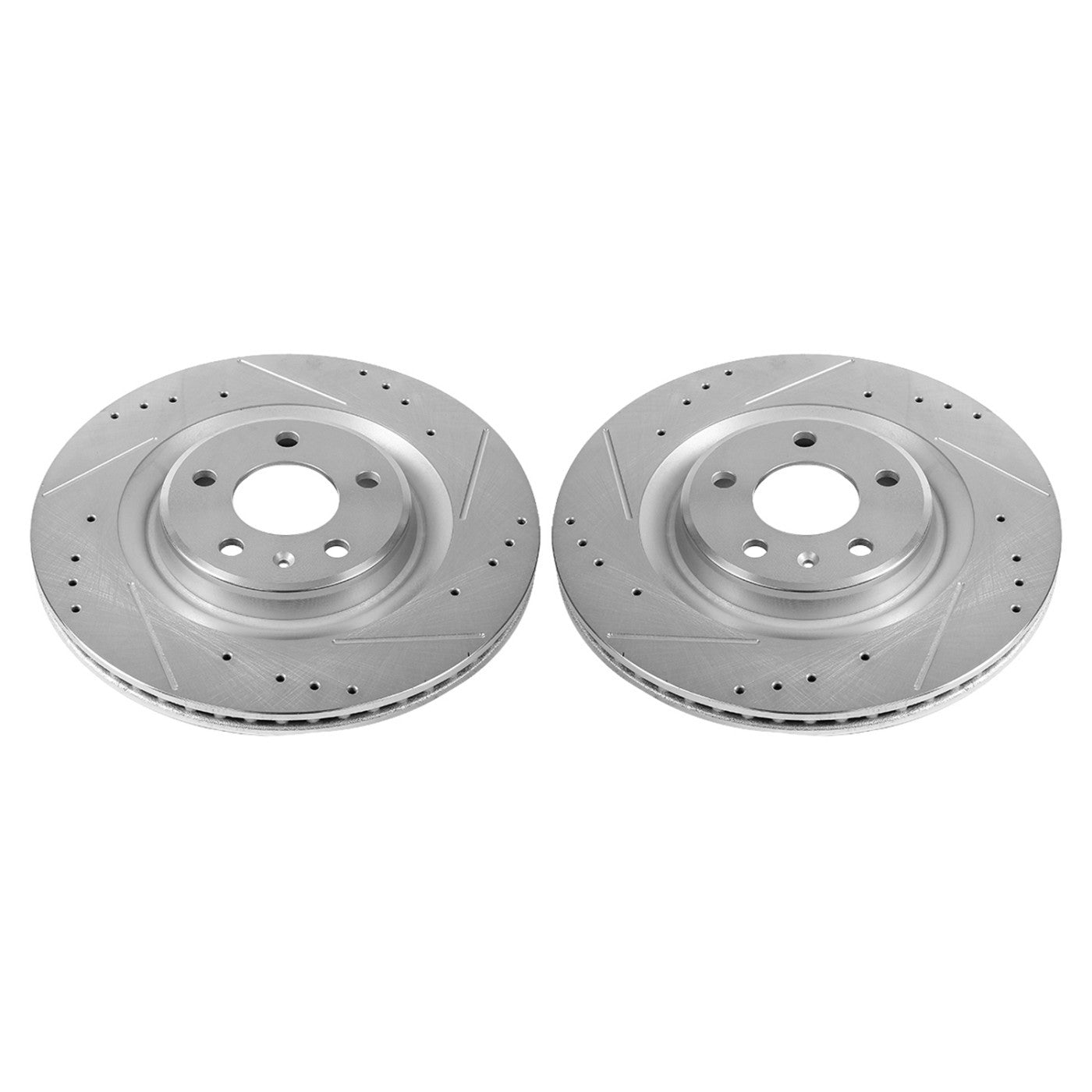 Set of 2 Powerstop Brake Discs for Audi A4 Quattro S4 A6 Q5
