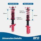 Coilovers Suspension Kit for Toyota Camry (2007–2011) XV40