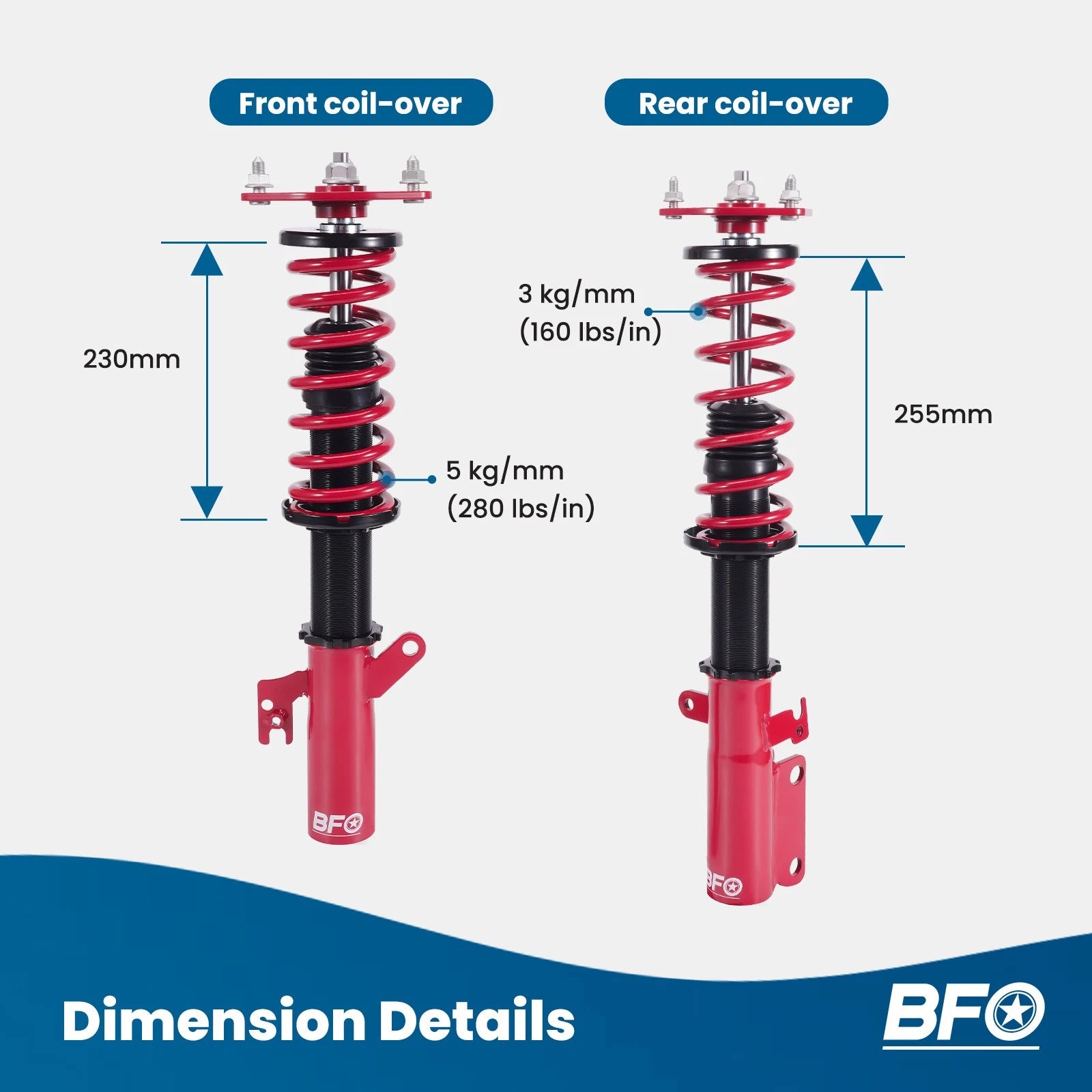 Coilovers Suspension Kit for Toyota Camry (2007–2011) XV40