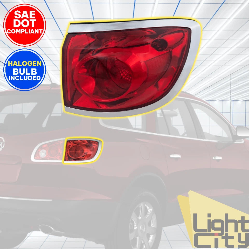 Passenger Side Outer Halogen Tail Light with Bulb RH for Buick Enclave (2008–2012)