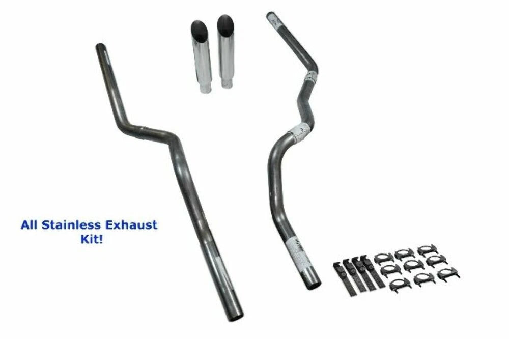 Dual Exhaust Kit for Chevy GMC 1500 (2019–2025) Slash Rear Exit