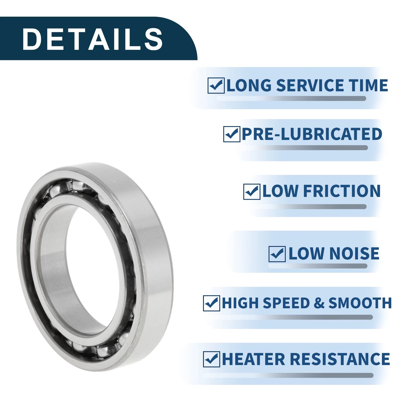 Deep Groove Ball Bearing 50x80x16mm for Scooter/Skateboard (1 Pc)