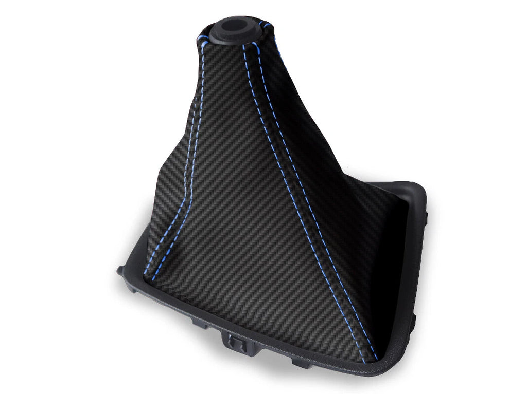 Carbon Fiber Manual Boot Cover for Nissan Skyline R32 (1989–1993) Blue Stitch