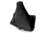 Carbon Fiber Manual Boot Cover for Nissan Skyline R32 (1989–1993) Blue Stitch
