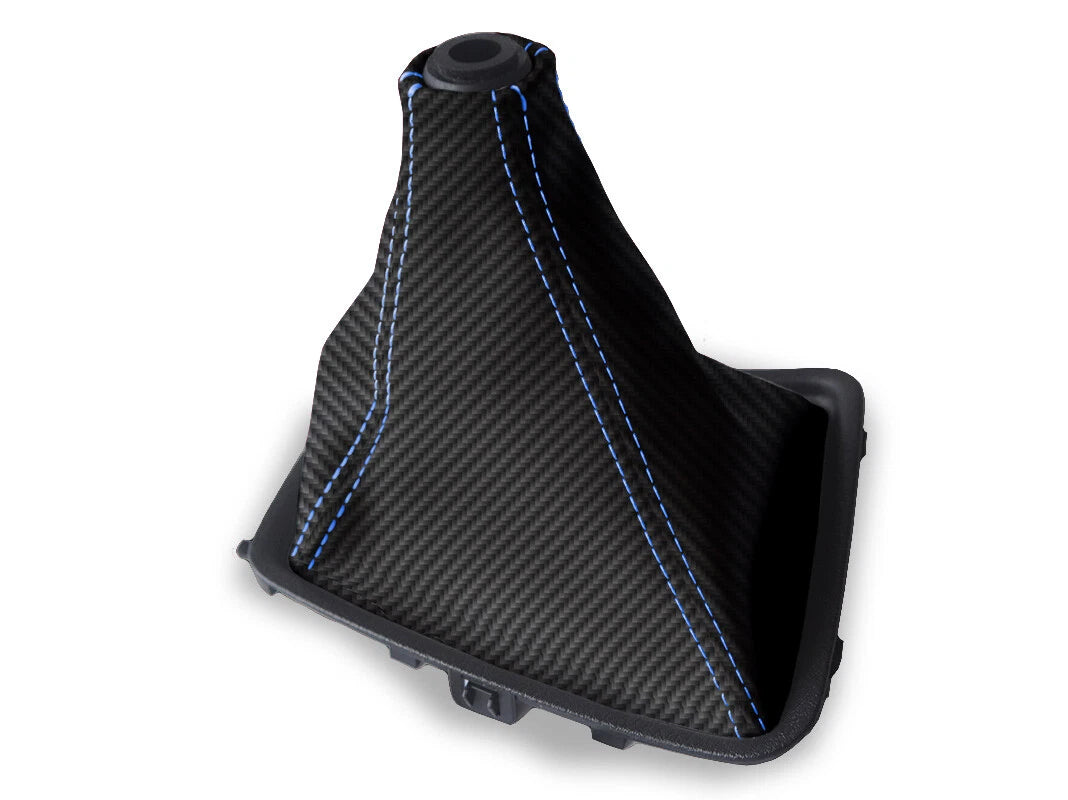 Carbon Fiber Manual Boot Cover for Nissan Skyline R32 (1989–1993) Blue Stitch