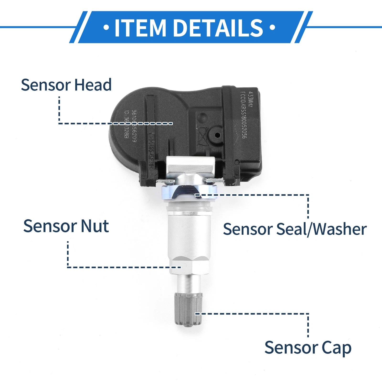 Tire Pressure Sensor for BMW 220i (2014–2020) 36106856209 433MHz
