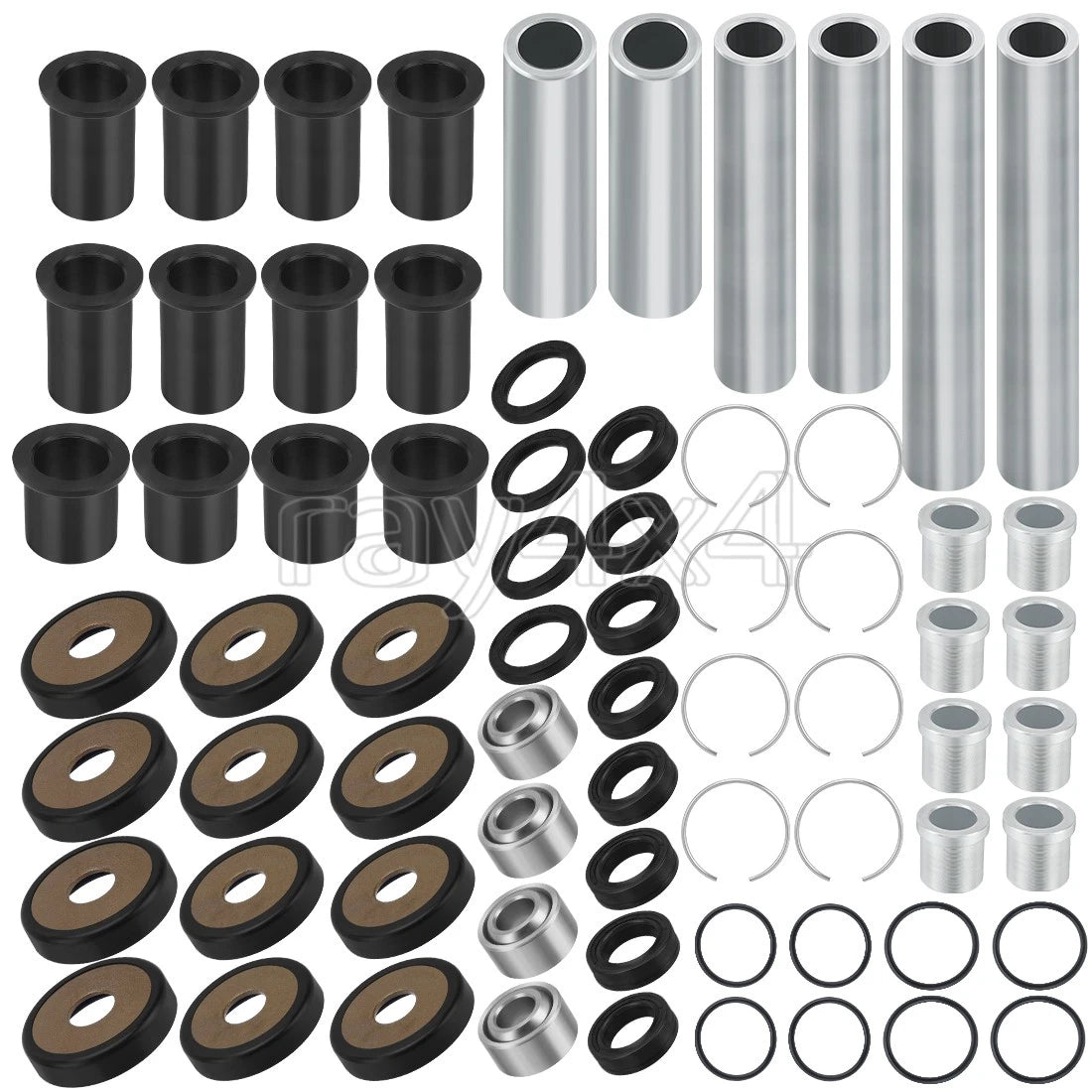 Set of 2 Rear A Arm Bushings Shaft Kit for Honda Rincon 650 680 (2003–2023)
