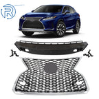 Front Upper Grill Assembly for Lexus RX350 RX450h (2020–2022) Chrome/Black