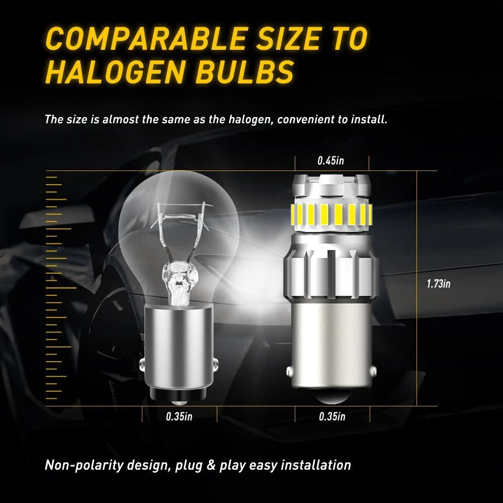 2X LED Reverse Backup Lights for Make Model (YYYY–YYYY)