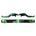 Green Extendable Brake Clutch Levers Grip Set for BMW S1000R S1000RR (2010-2023)