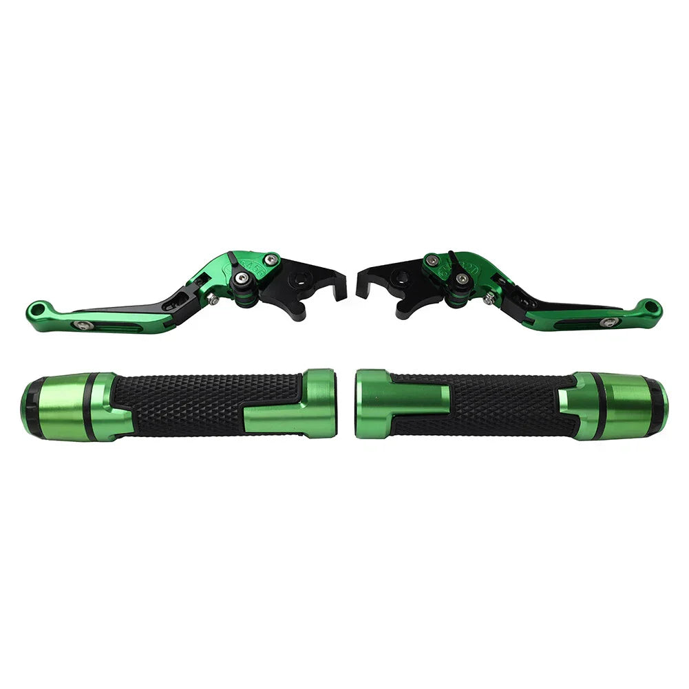 Green Extendable Brake Clutch Levers Grip Set for BMW S1000R S1000RR (2010-2023)
