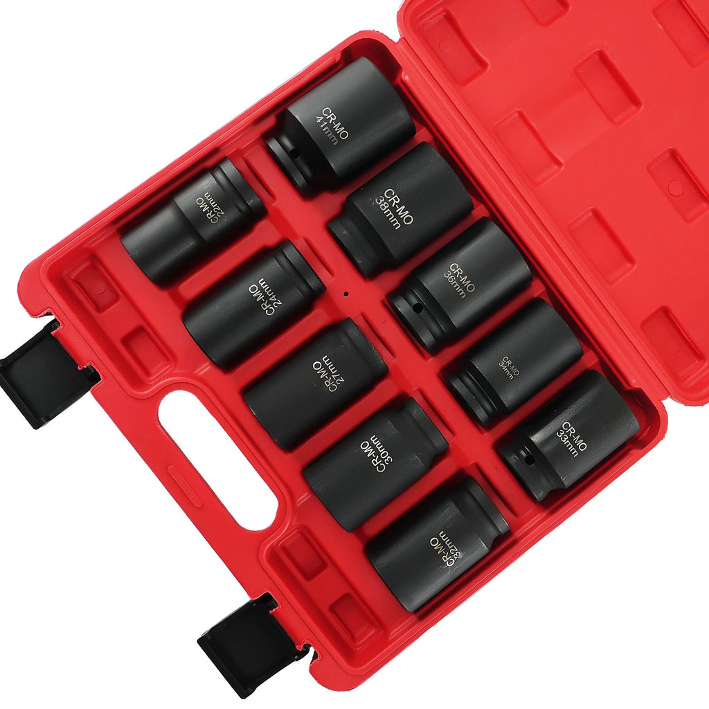 Set of 8 Deep Impact Sockets 3/4" Drive 22-41mm