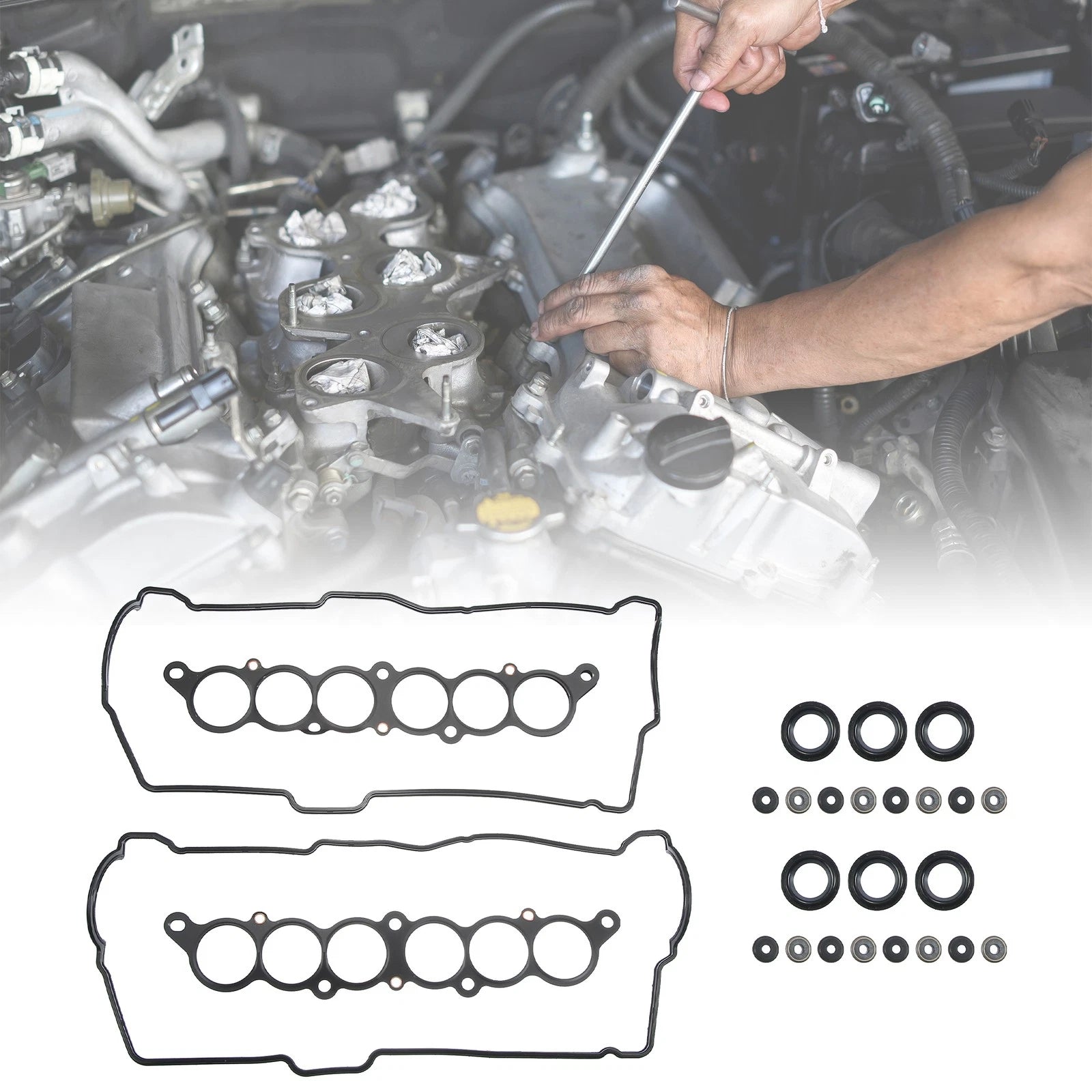 Set of 2 Engine Head Gasket Valve Cover Gasket for Toyota 4Runner (1996–2002)