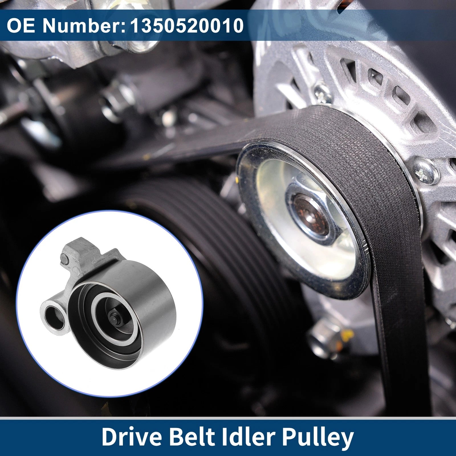 Drive Belt Idler Pulley for Toyota Camry, Lexus (1988–2001) No.1350520010