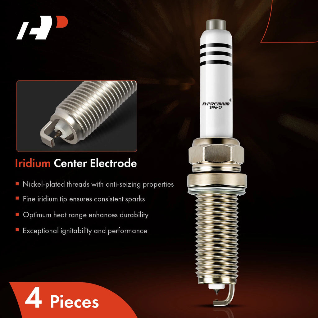 Set of 4 Iridium Platinum Spark Plugs for Mercedes-Benz GLA45 AMG (2015–2019)
