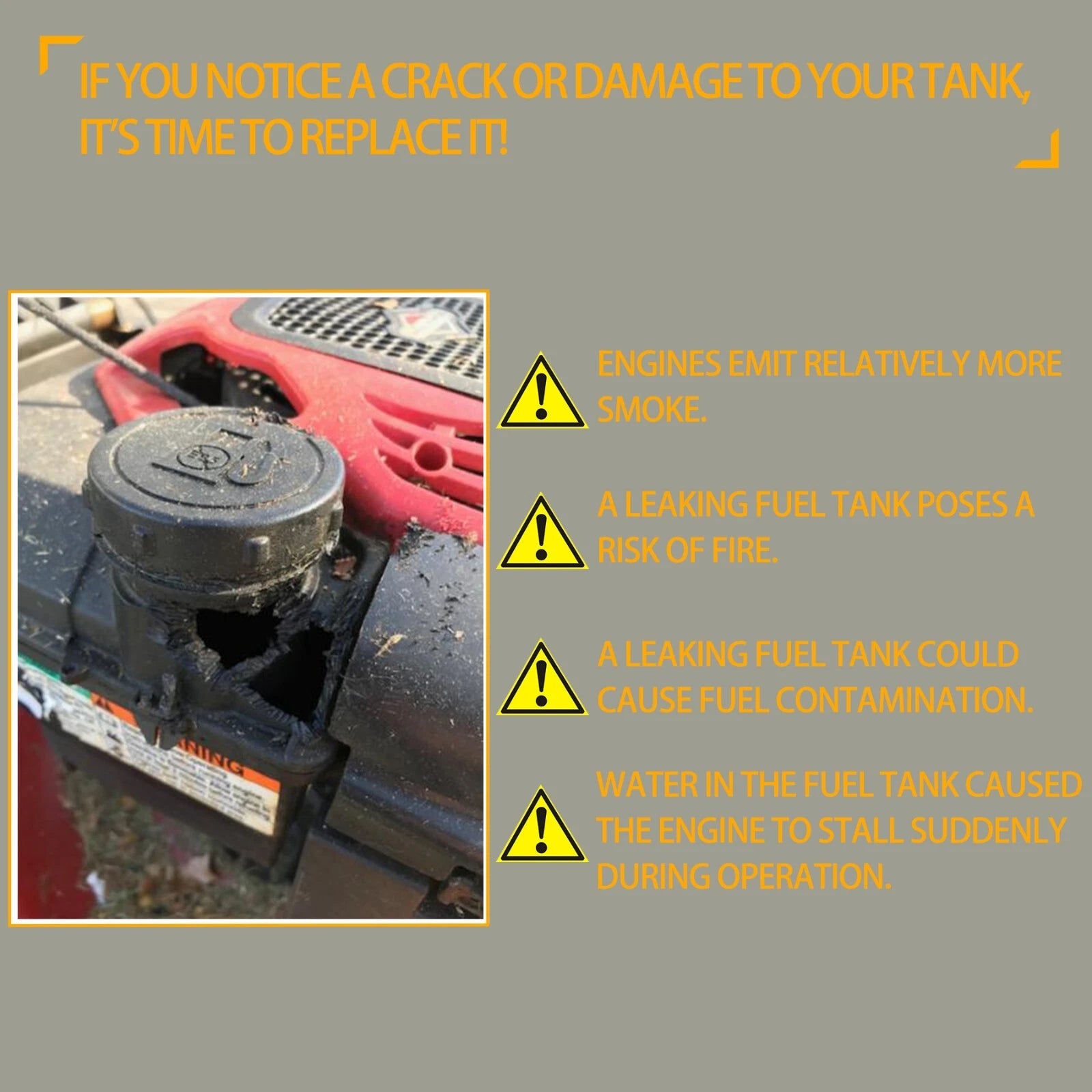 Fuel Gas Tank for Briggs & Stratton Engine (Various Models)