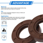Set of 2 Oil Seal Rotary Shaft Seal FKM Rubber 19x35x7mm