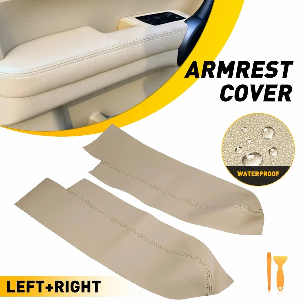 Front Door Panels Armrest Cover for Honda CR-V (2007–2012) Beige Leather
