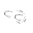 50pcs Brass Lure Spinner Rings U Shaped Buckle 6x6mm for Fishing Lures